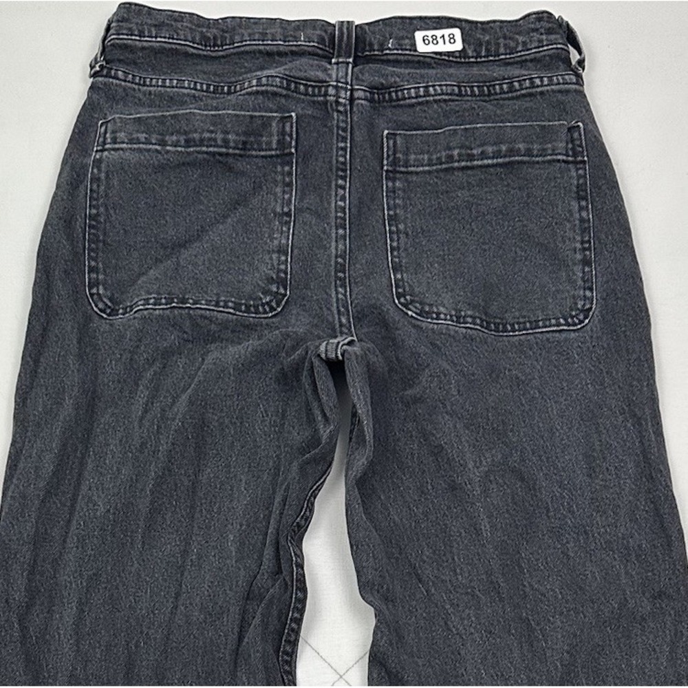 Hollister Baggy Jeans Men 30x32 Black Skater Stretch Denim Wide Leg Y2K Mid-Rise